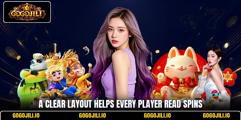 A clear layout helps every player read spins