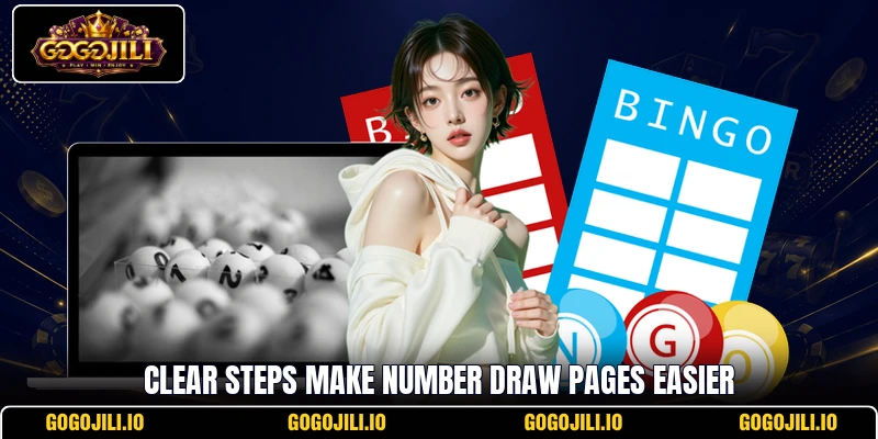 Clear steps make number draw pages easier