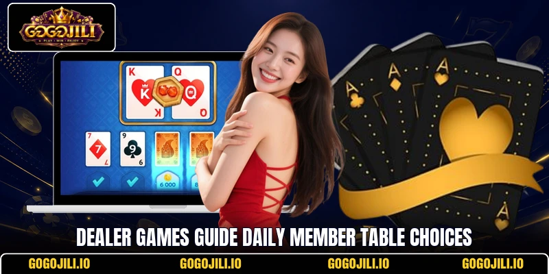 Dealer games guide daily member table choices