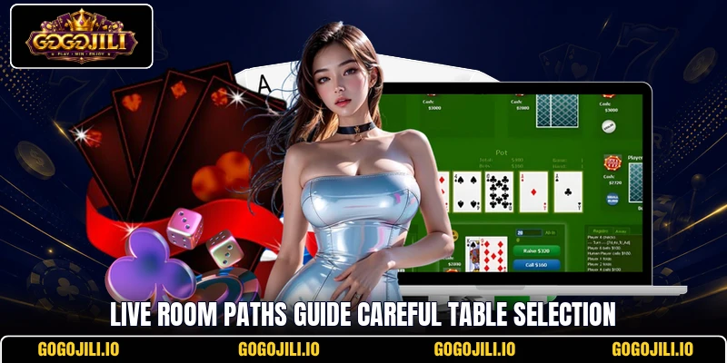Live room paths guide careful table selection