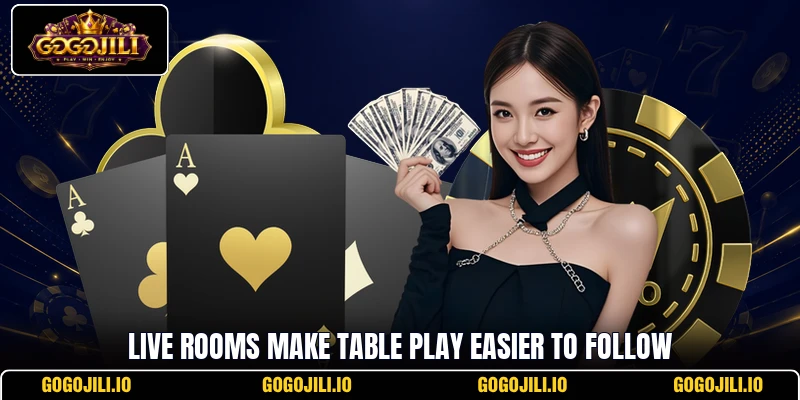 Live rooms make table play easier to follow