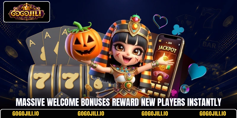 Massive welcome bonuses reward new players instantly