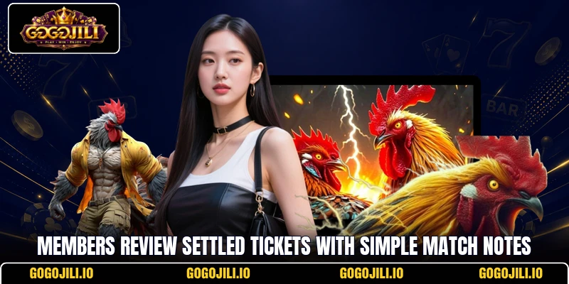 Members review settled tickets with simple match notes