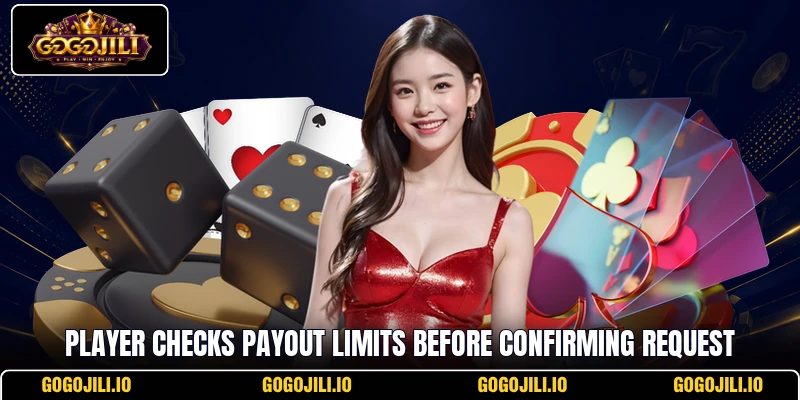 Player checks payout limits before confirming request