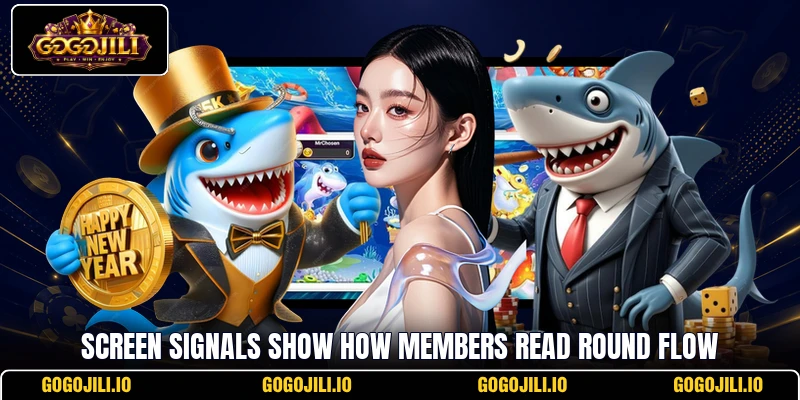 Screen signals show how members read round flow