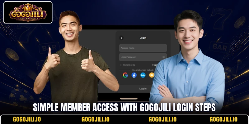 Simple member access with GogoJili login steps