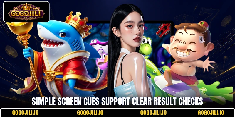 Simple screen cues support clear result checks